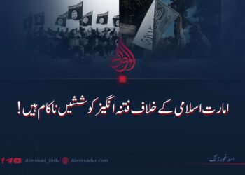 امارت اسلامی کے خلاف فتنہ انگیز کوششیں ناکام ہیں!