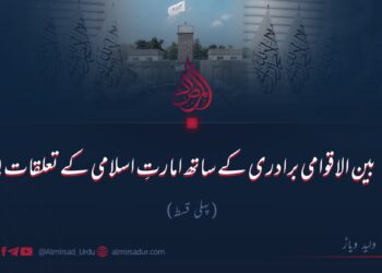 بین الاقوامی برادری کے ساتھ امارتِ اسلامی کے تعلقات!  پہلی قسط