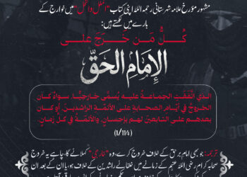 مشہور مؤرخ علامہ شہرستانی رحمہ اللہ اپنی کتاب "الملل والنحل” میں خوارج کے بارے میں لکھتے ہیں: