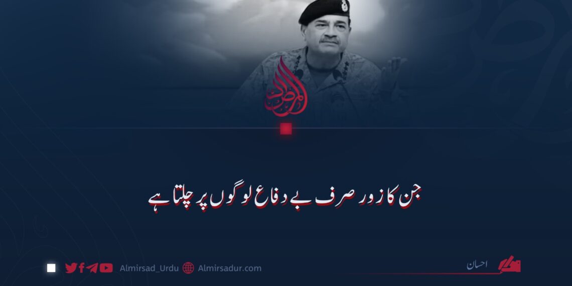 جن کا زور صرف بے دفاع لوگوں پر چلتا ہے