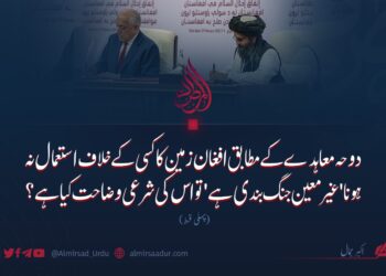 دوحہ معاہدے کے مطابق افغان زمین کا کسی کے خلاف استعمال نہ ہونا ‘غیر معین جنگ بندی ہے’ تو اس کی شرعی وضاحت کیا ہے؟ پہلی قسط